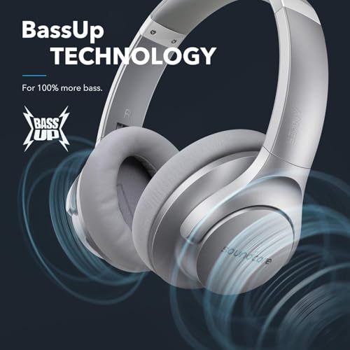 Hybrid Active Noise Cancelling Wireless Over Ear Bluetooth Headphones J61048