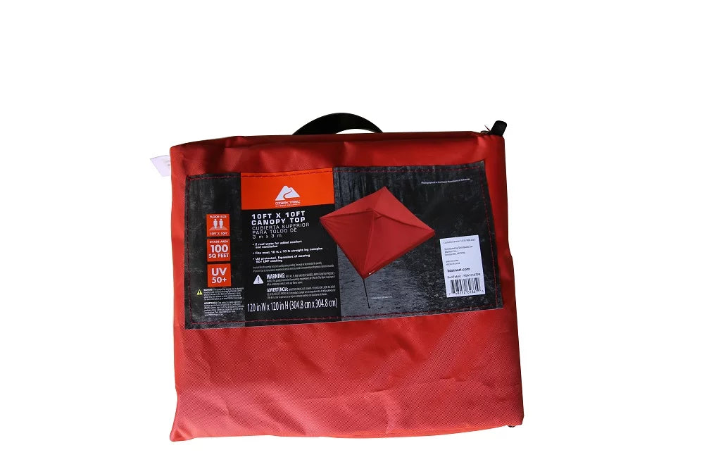 10' x 10' Top Replacement Cover for Outdoor Canopy, Red J48035