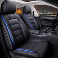 Leather Auto Car Seat Covers 5 Seats Full Set (BK - Pink) B7045