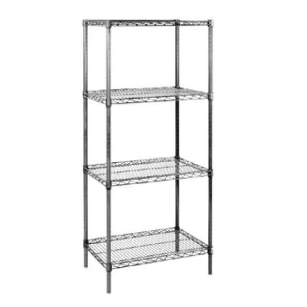 Silver Wire Shelving 30 x 18 x 74 in. D516