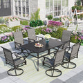 7-Piece Outdoor Patio Dining Set with Swivel Chairs & Table G6432