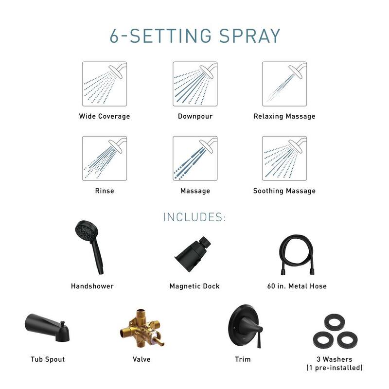 Bronzed Gold 6-Spray Tub and Shower Faucet X29080