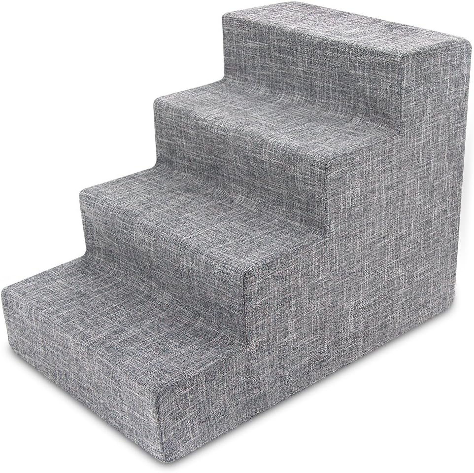 Gray 3-Step Pet Steps and Stairs with Foam, Pack of 2 C72171
