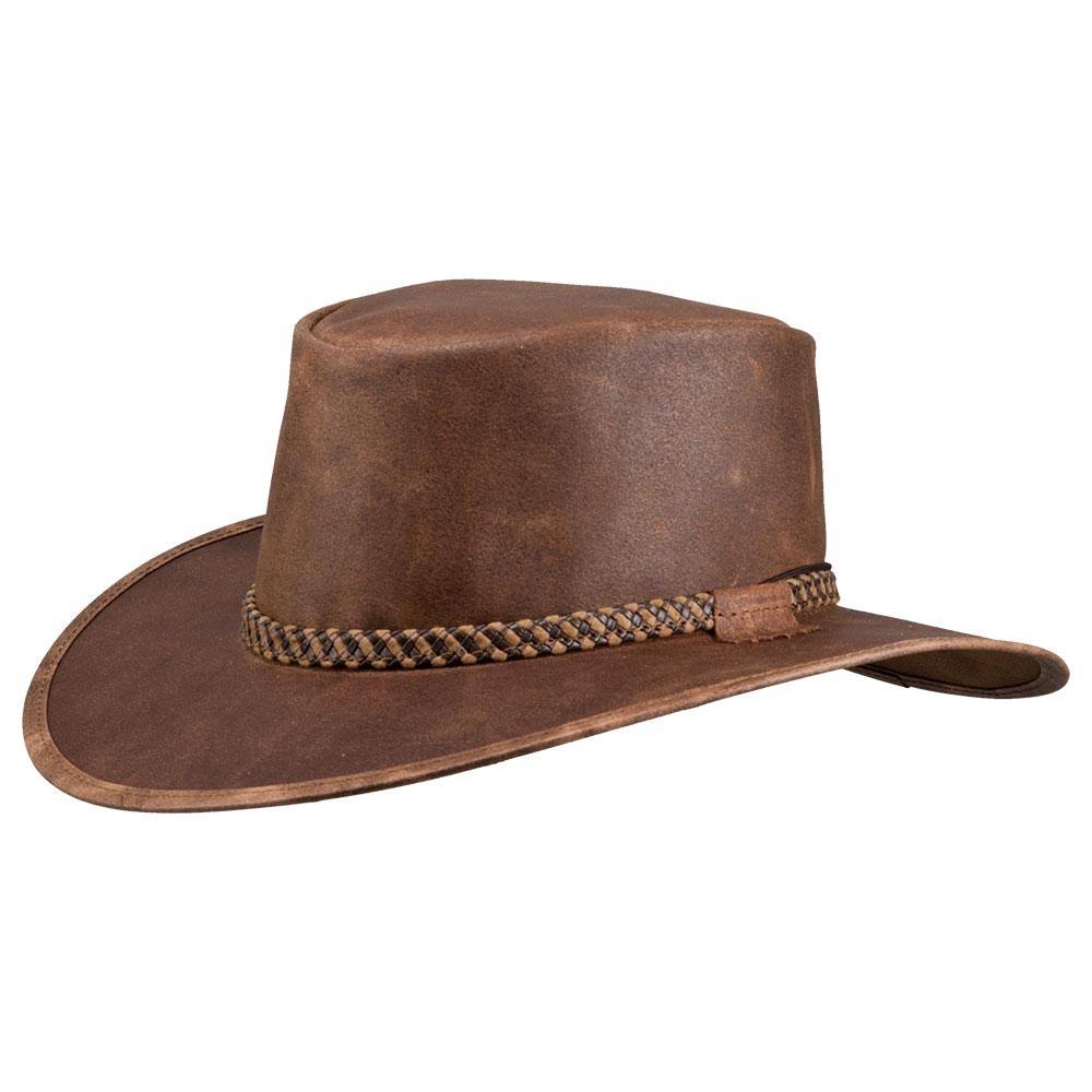 Brown Leather Bomber Hat L15865