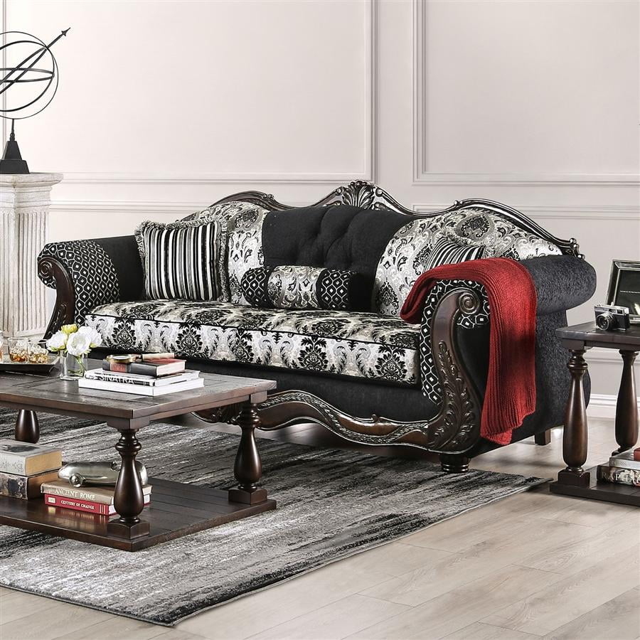 Black Chenille Sofa and Loveseat S431321