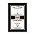 Black Double Diploma Frame with Double Matting E924333