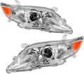 Headlight Assembly for 2010-2011 Camry Hybrid Chrome Housing Amber Reflector Projector Headlights N65201