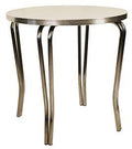 White Round Retro Diner Table I45060