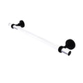 30 in. Matte Black Towel Bar with Twisted Accents H953