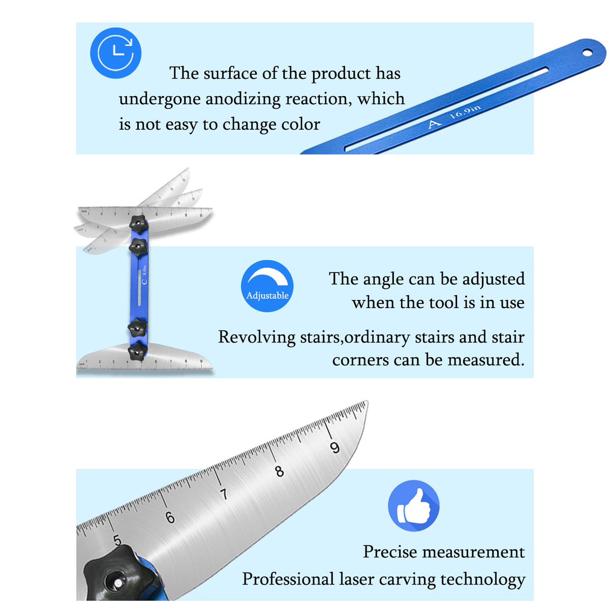 Adjustable Stair Tread Measuring Tool R6513
