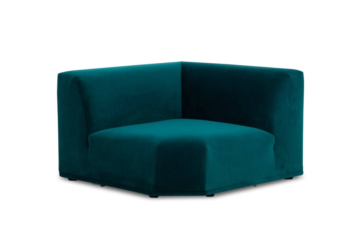 Teal Velvet Corner Sofa D36188