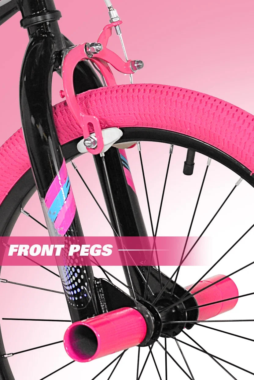 18 inch Girl's Sparkles Bicycle, Black and Pink W509456