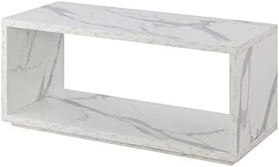 Square Faux White Marble Coffee Table L174