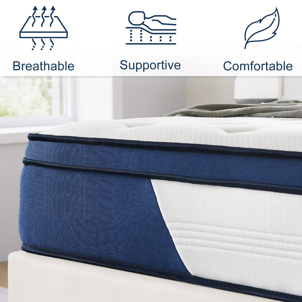 Full Size 12 Innerspring Hybrid Pocket Spring Mattress K83452