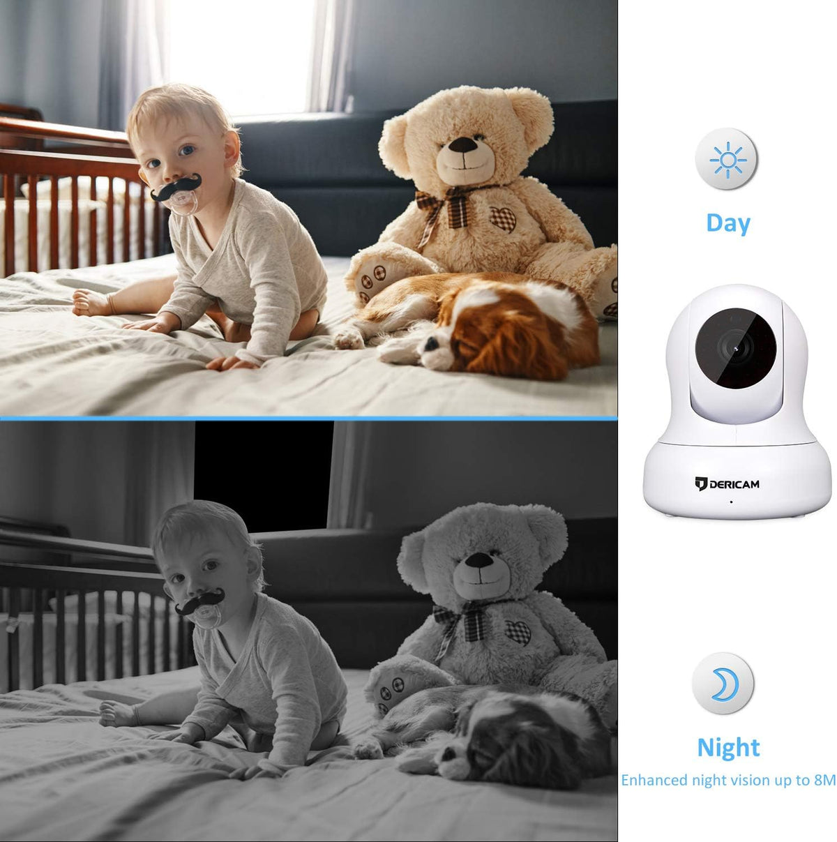 White 1080P Home Security Camera S4555