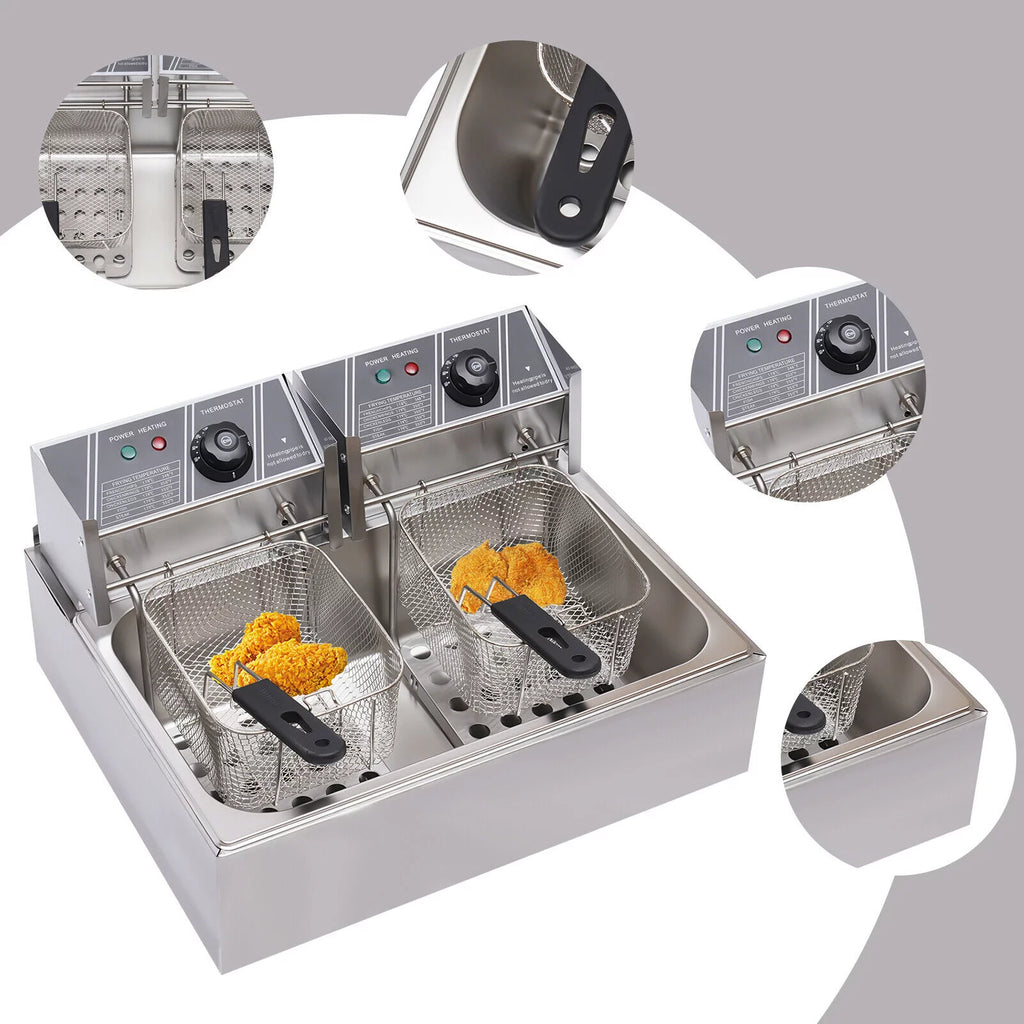 5000W 12L Stainless Steel Electric Deep Fryer I9373